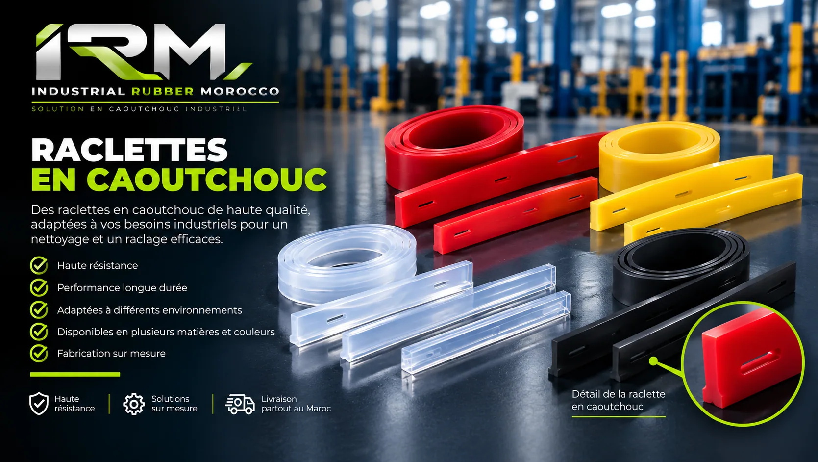 Raclettes en caoutchouc
