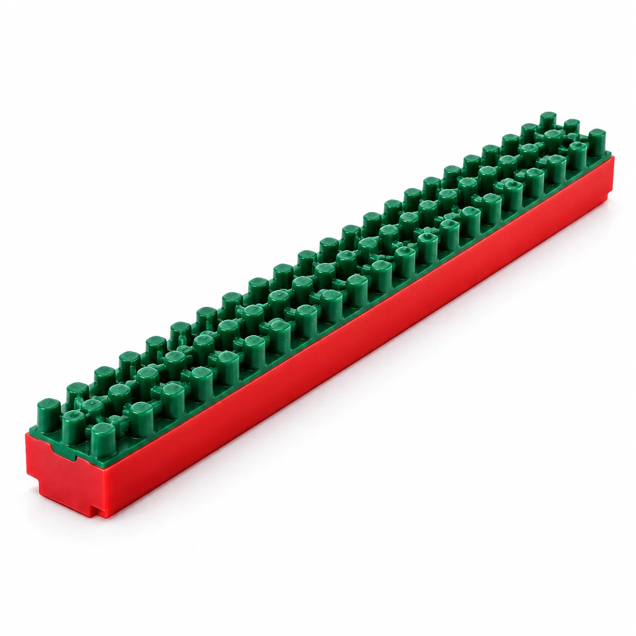 Barrette thermosoudable verte et rouge — visuel illustratif